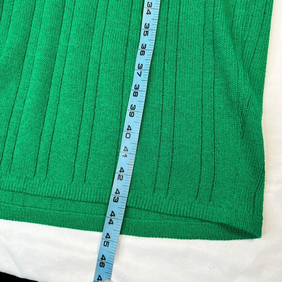 St. John for Saks Fifth Avenue Vintage 80s Knit Midi Dress Gold Buttons size M - Picture 11 of 16